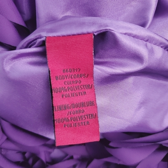 NEW JS Collections Purple Dress Beaded Frayed Hem - Picture 7 of 7